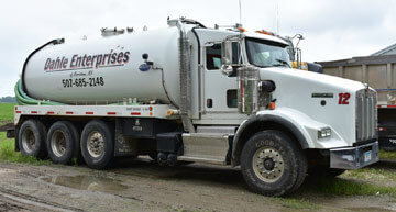 Dahle Enterprises' septic pumping truck | Septic Services